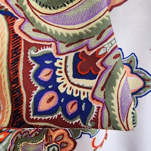 Zara Colourful Paisley Satin Tunic Dress Sz Medium - Picture 8 of 10